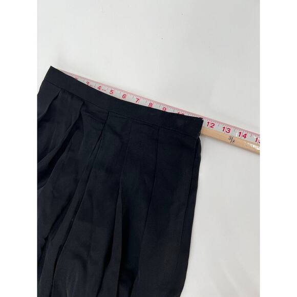 Gianni Sport Vintage Skirt Womens 4 Small Black Stretchy Pleated Midi Length - Picture 11 of 12